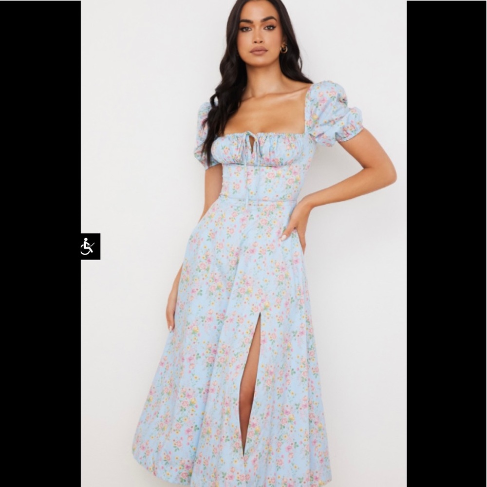TALLULAH BLUE VINTAGE FLORAL PUFF SLEEVE - large